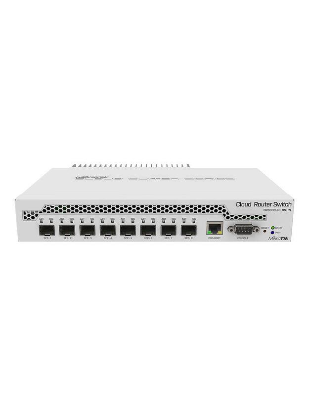 Switch|MIKROTIK|CRS309-1G-8S+IN|1x10Base-T / 100Base-TX / 1000Base-T|8xSFP+|CRS309-1G-8S+IN