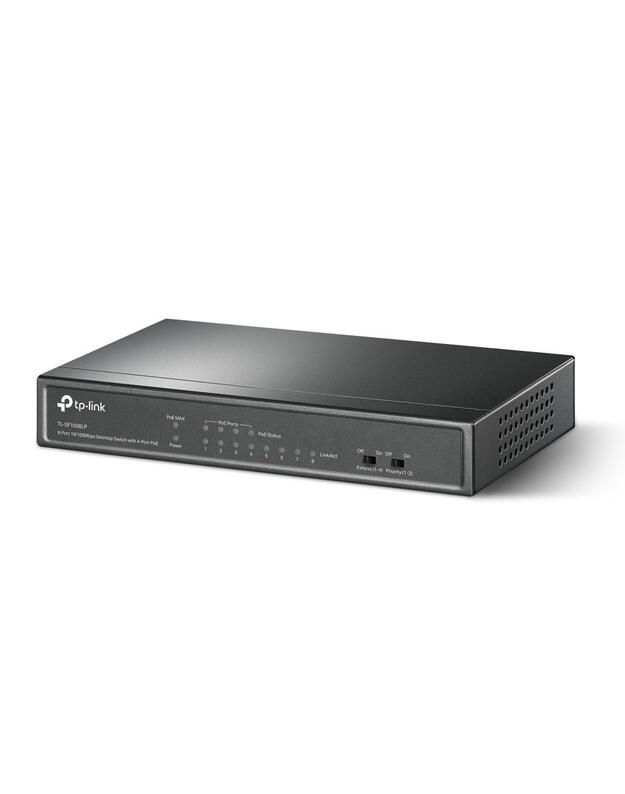 Switch|TP-LINK|TL-SF1008LP|Desktop/pedestal|8x10Base-T / 100Base-TX|PoE ports 4|TL-SF1008LP