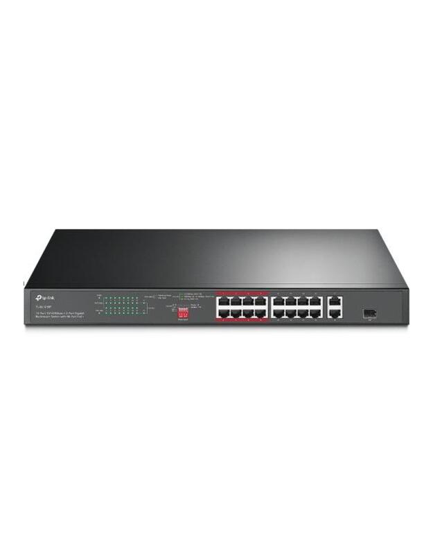 Jungiklis|TP-LINK|TL-SL1218P|Stalinis kompiuteris/pjedestalas|16x10Base-T / 100Base-TX|PoE+ prievadai 16|TL-SL1218P