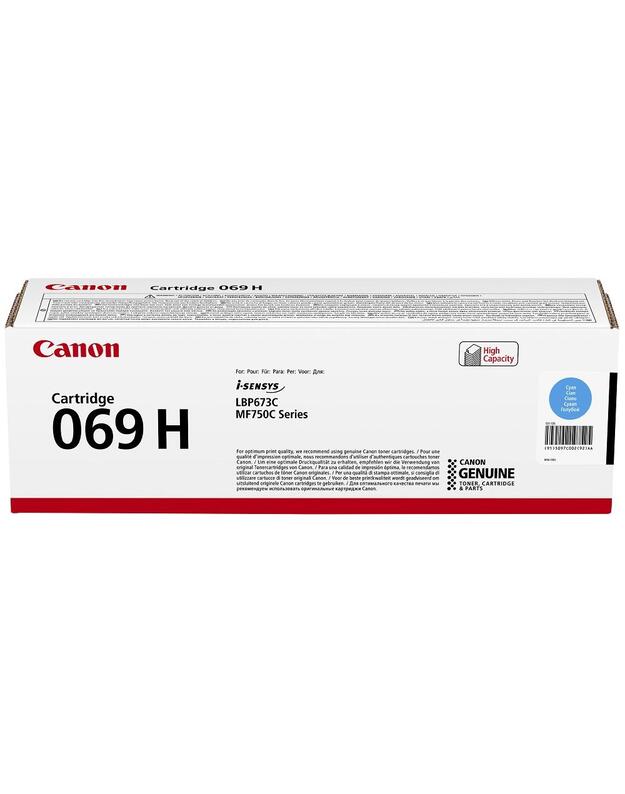 TONER CYAN 5.5K CRG-069H/5097C004 CANON