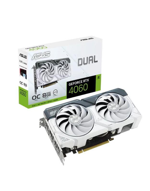 VGA PCIE16 RTX4060 8GB GDDR6/DUAL-RTX4060-O8G-WHITE ASUS