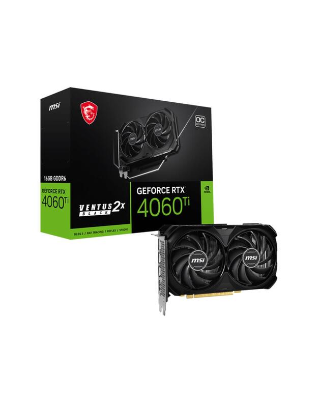 VGA PCIE16 RTX4060TI 16GB/4060TI VEN 2X BLACK 16G OC MSI