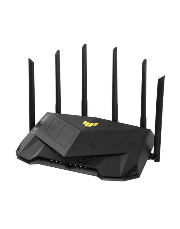 Wireless Router|ASUS|Wireless Router|6000 Mbps|Mesh|Wi-Fi 5|Wi-Fi 6|IEEE 802.11a|IEEE 802.11b|IEEE 802.11g|IEEE 802.11n|USB 3.2|4x10/100/1000M|1x2.5GbE|LAN \ WAN ports 1|Number of antennas 6|TUFGAMINGAX6000