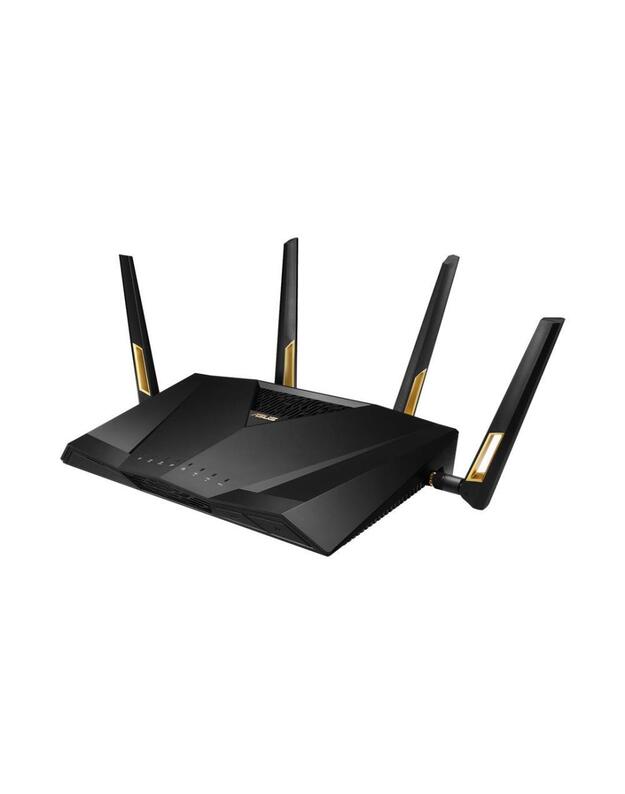 Wireless Router|ASUS|Wireless Router|6000 Mbps|Mesh|Wi-Fi 6|USB 3.2|1 WAN|4x10/100/1000M|1x2.5GbE|Number of antennas 4|RT-AX88UPRO