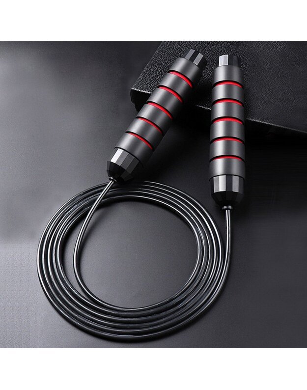 Šokdynė Gym Fitness skipping jump rope, juoda