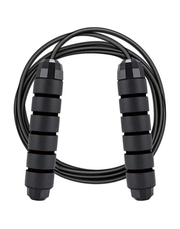 Šokdynė Gym Fitness skipping jump rope, juoda