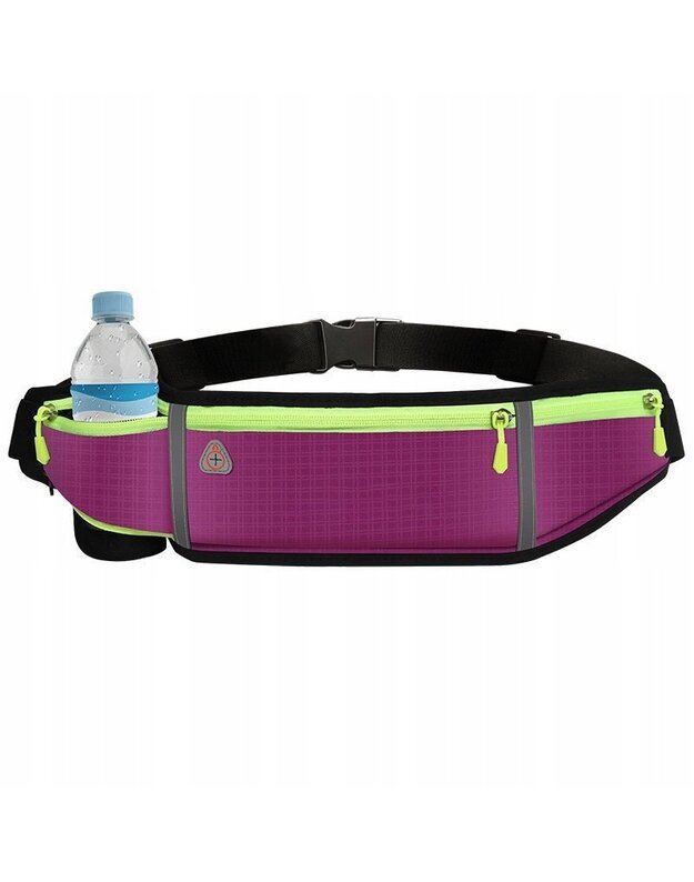 Sporto diržas su anga ausinėms Ultimate Running Belt, violetinis