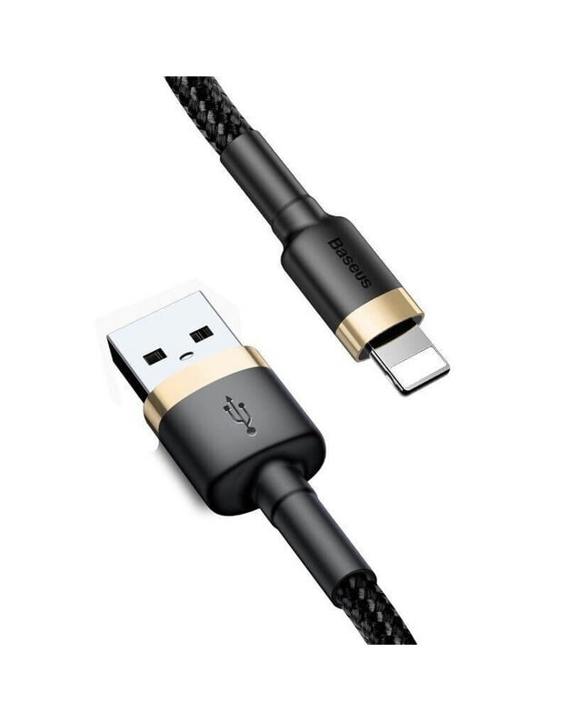 Baseus Cafule USB / Lightning QC3.0 1.5A 2M laidas, juodas-auksinis